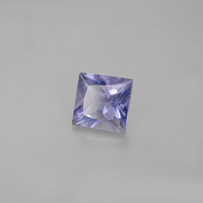 0.88캐럿 천연 바이올렛 블루 아이올라이트, 스퀘어, 5.9×5.9 mm, VS
