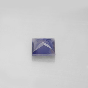 0.89캐럿 천연 바이올렛 블루 아이올라이트, 스퀘어, 6.1×5.9 mm, VS
