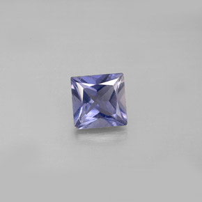 0.86캐럿 천연 바이올렛 블루 아이올라이트, 스퀘어, 5.8×5.7 mm, VS