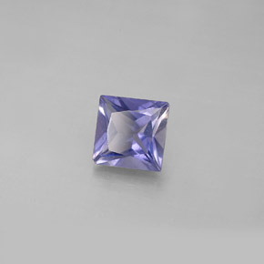 0.86캐럿 천연 바이올렛 블루 아이올라이트, 스퀘어, 5.8×5.7 mm, VS