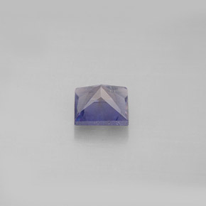 0.86캐럿 천연 바이올렛 블루 아이올라이트, 스퀘어, 5.8×5.7 mm, VS
