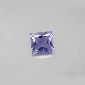 0.82캐럿 천연 바이올렛 블루 아이올라이트, 스퀘어, 6.1×5.9 mm, VS