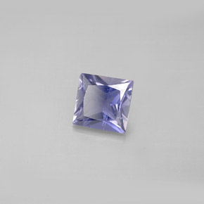 0.82캐럿 천연 바이올렛 블루 아이올라이트, 스퀘어, 6.1×5.9 mm, VS