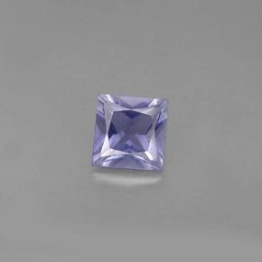 0.88캐럿 천연 바이올렛 블루 아이올라이트, 스퀘어, 6×5.9 mm, VS