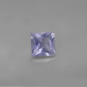 0.88캐럿 천연 바이올렛 블루 아이올라이트, 스퀘어, 6×5.9 mm, VS