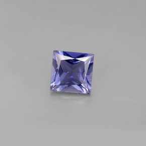 0.94캐럿 천연 바이올렛 블루 아이올라이트, 스퀘어, 6.2×6.1 mm, VS