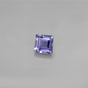 0.55캐럿 천연 바이올렛 블루 아이올라이트, 스퀘어, 4.8×4.8 mm, VS