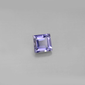 0.55캐럿 천연 바이올렛 블루 아이올라이트, 스퀘어, 4.8×4.8 mm, VS