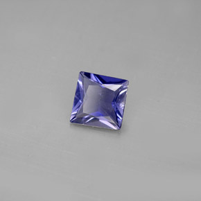 0.70캐럿 천연 바이올렛 블루 아이올라이트, 스퀘어, 6×5.9 mm, VS
