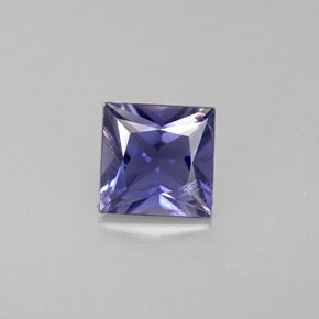 0.78캐럿 천연 바이올렛 블루 아이올라이트, 스퀘어, 6×5.9 mm, VS