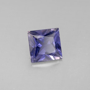 0.78캐럿 천연 바이올렛 블루 아이올라이트, 스퀘어, 6×5.9 mm, VS