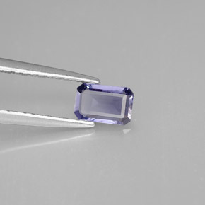 0.39캐럿 천연 바이올렛 블루 아이올라이트, 에메랄드 컷, 6×4 mm, VS