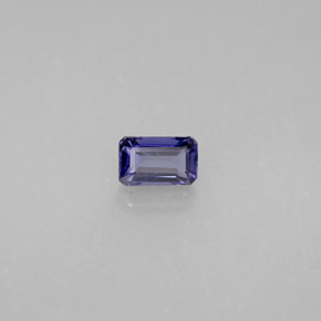 0.33캐럿 천연 바이올렛 블루 아이올라이트, 에메랄드 컷, 5.1×3.2 mm, VS
