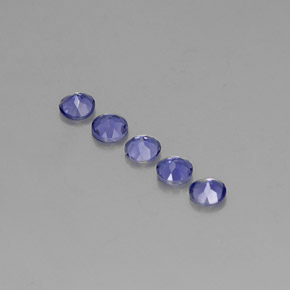 캐럿 천연 바이올렛 아이올라이트 보석, 라운드 컷, 4.23 mm, VVS-VS
