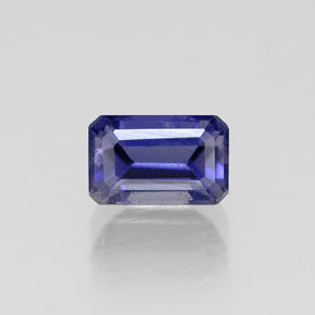 0.58캐럿 천연 바이올렛 아이올라이트, 에메랄드 컷, 6.1×3.9 mm, VS-SI