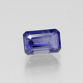 0.58캐럿 천연 바이올렛 아이올라이트, 에메랄드 컷, 6.1×3.9 mm, VS-SI