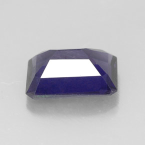 1.23캐럿 천연 바이올렛 블루 아이올라이트, 에메랄드 컷, 8.2×6.1 mm, VS