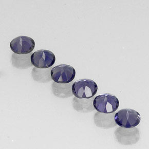 캐럿 천연 바이올렛 블루 아이올라이트 보석, 라운드 컷, 3.98 mm, VVS-VS