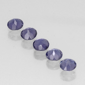 캐럿 천연 바이올렛 블루 아이올라이트 보석, 라운드 컷, 4.00 mm, VVS-VS