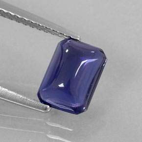 1.29캐럿 천연 바이올렛 블루 아이올라이트, 투명한, 8.1×6 mm, 투명/반투명