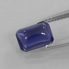 1.29캐럿 천연 바이올렛 블루 아이올라이트, 투명한, 8.1×6 mm, 투명/반투명