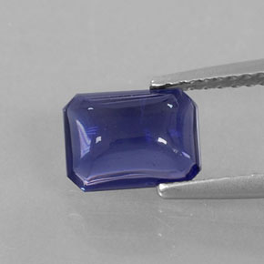 1.28캐럿 천연 바이올렛 블루 아이올라이트, 투명한, 7.9×6 mm, 투명/반투명