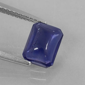 1.28캐럿 천연 바이올렛 블루 아이올라이트, 투명한, 7.9×6 mm, 투명/반투명