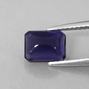1.07캐럿 천연 바이올렛 아이올라이트, 투명한, 7.5×5.9 mm, 투명/반투명