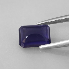 1.07캐럿 천연 바이올렛 아이올라이트, 투명한, 7.5×5.9 mm, 투명/반투명