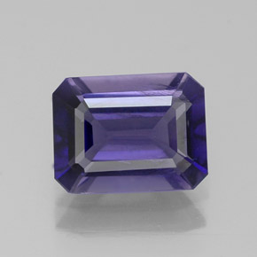 1.15캐럿 천연 바이올렛 블루 아이올라이트, 에메랄드 컷, 8×6.1 mm, VS-SI