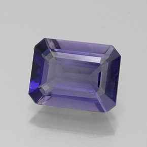 1.15캐럿 천연 바이올렛 블루 아이올라이트, 에메랄드 컷, 8×6.1 mm, VS-SI