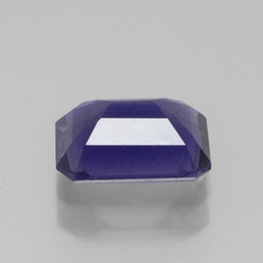 1.10캐럿 천연 바이올렛 블루 아이올라이트, 에메랄드 컷, 7.9×5.9 mm, VS