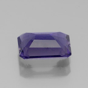 1.06캐럿 천연 바이올렛 블루 아이올라이트, 에메랄드 컷, 8.1×6 mm, VVS-VS