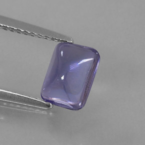 0.94캐럿 천연 바이올렛 블루 아이올라이트, 투명한, 7.6×5.9 mm, 투명/반투명