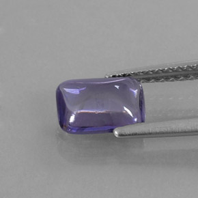 0.94캐럿 천연 바이올렛 블루 아이올라이트, 투명한, 7.6×5.9 mm, 투명/반투명