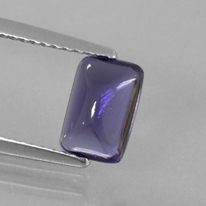 0.79캐럿 천연 바이올렛 블루 아이올라이트, 투명한, 7.8×5.5 mm, 투명/반투명