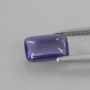 0.79캐럿 천연 바이올렛 블루 아이올라이트, 투명한, 7.8×5.5 mm, 투명/반투명