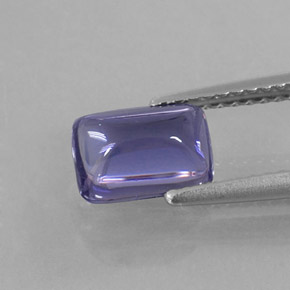 1.29캐럿 천연 바이올렛 블루 아이올라이트, 투명한, 8×5.8 mm, 투명/반투명