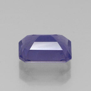 1.14캐럿 천연 바이올렛 블루 아이올라이트, 에메랄드 컷, 7.9×5.8 mm, VS