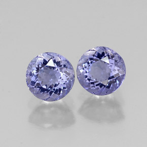 캐럿 천연 바이올렛 블루 아이올라이트 보석, 라운드 컷, 4.73 mm, VVS-VS