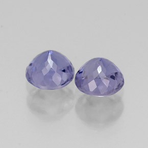 캐럿 천연 바이올렛 블루 아이올라이트 보석, 라운드 컷, 4.73 mm, VVS-VS