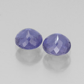 캐럿 천연 바이올렛 블루 아이올라이트 보석, 라운드 컷, 4.75 mm, VS