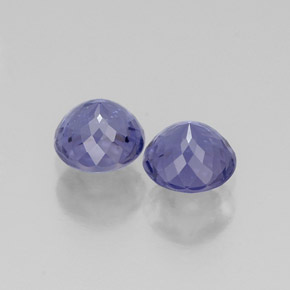 캐럿 천연 바이올렛 블루 아이올라이트 보석, 라운드 컷, 3.36 mm, VVS-VS