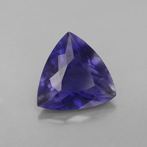 1.48캐럿 천연 바이올렛 블루 아이올라이트, 트릴리언, 8.7×8.4 mm, VS-SI