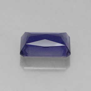 1.35캐럿 천연 바이올렛 블루 아이올라이트, 에메랄드 컷, 8.3×5.7 mm, SI