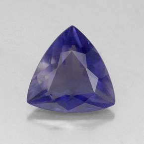 1.64캐럿 천연 바이올렛 블루 아이올라이트, 트릴리언, 9.1×8.8 mm, VS-SI
