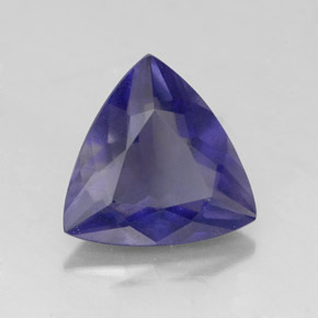 1.64캐럿 천연 바이올렛 블루 아이올라이트, 트릴리언, 9.1×8.8 mm, VS-SI