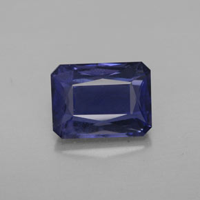 2.50캐럿 천연 바이올렛 블루 아이올라이트, 에메랄드 컷, 9.5×7.1 mm, VS-SI