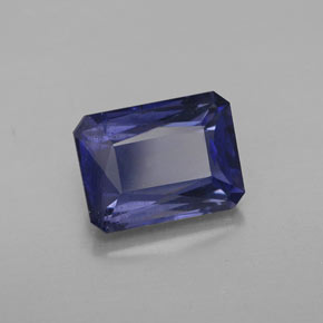 2.50캐럿 천연 바이올렛 블루 아이올라이트, 에메랄드 컷, 9.5×7.1 mm, VS-SI
