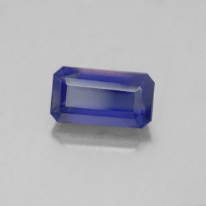 1.76캐럿 천연 바이올렛 블루 아이올라이트, 에메랄드 컷, 9.4×5.3 mm, VS-SI